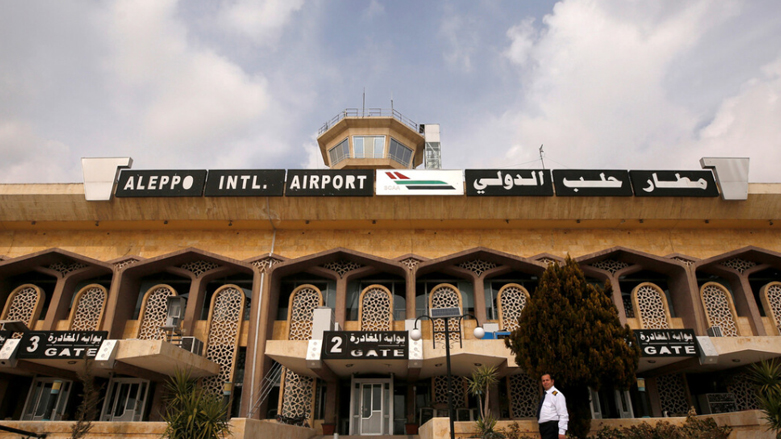 الواجهة الخارجية لمطار حلب الدولي (وكالات)